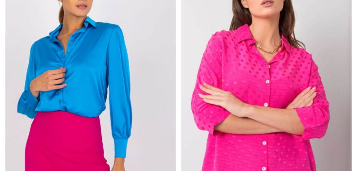 Kolorowe bluzki damskie wizytowe