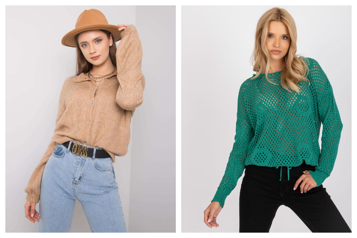 modne sweterkowe bluzki na wiosnę online